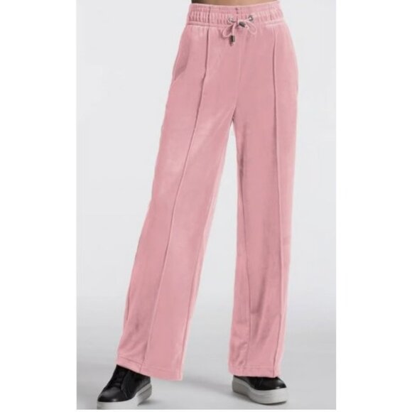 Juicy Couture Pink Velour Wide Leg Track Sweatpants, Size 2X, NWT! $99 - Picture 1 of 6